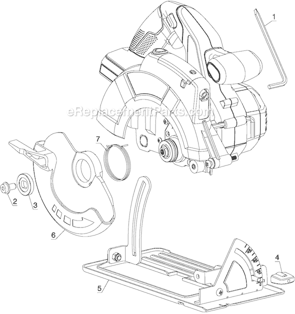 Page A Diagram and Parts List for PC18CSL Type 1 Porter Cable Circular Saw